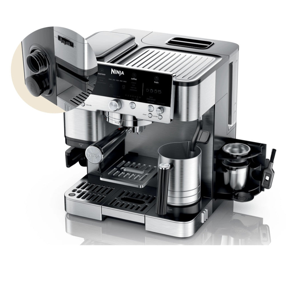 NINJA ES601C Espresso Luxe Premier Series Drip Coffee Maker and Rapid Cold Brew - Factory serviced with Home Essentials warranty