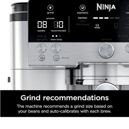 NINJA ES601C Espresso Luxe Premier Series Drip Coffee Maker and Rapid Cold Brew - Factory serviced with Home Essentials warranty
