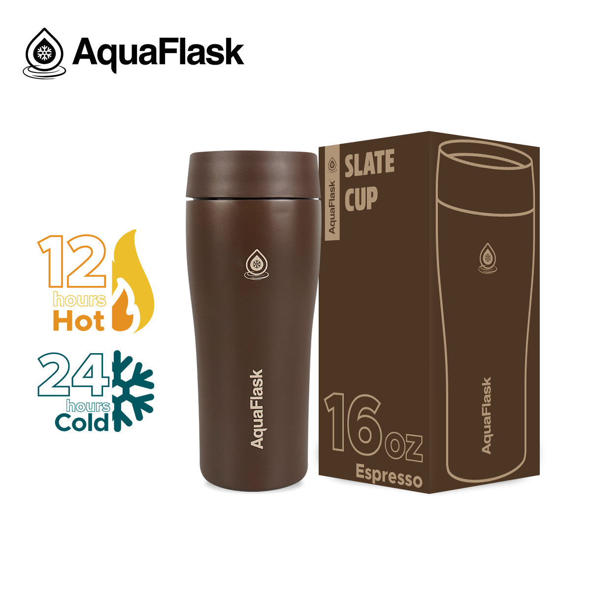AquaFlask Gobelet Ardoise 473 ml (16 oz)