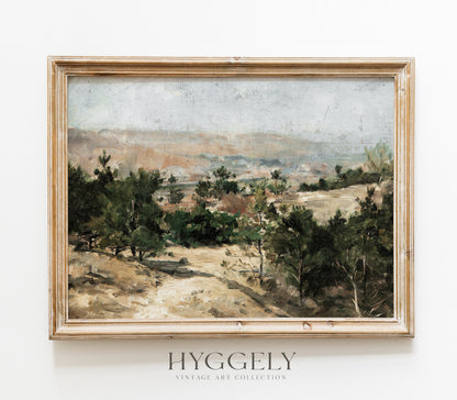 Impression d'art Paysage de village vintage L0126