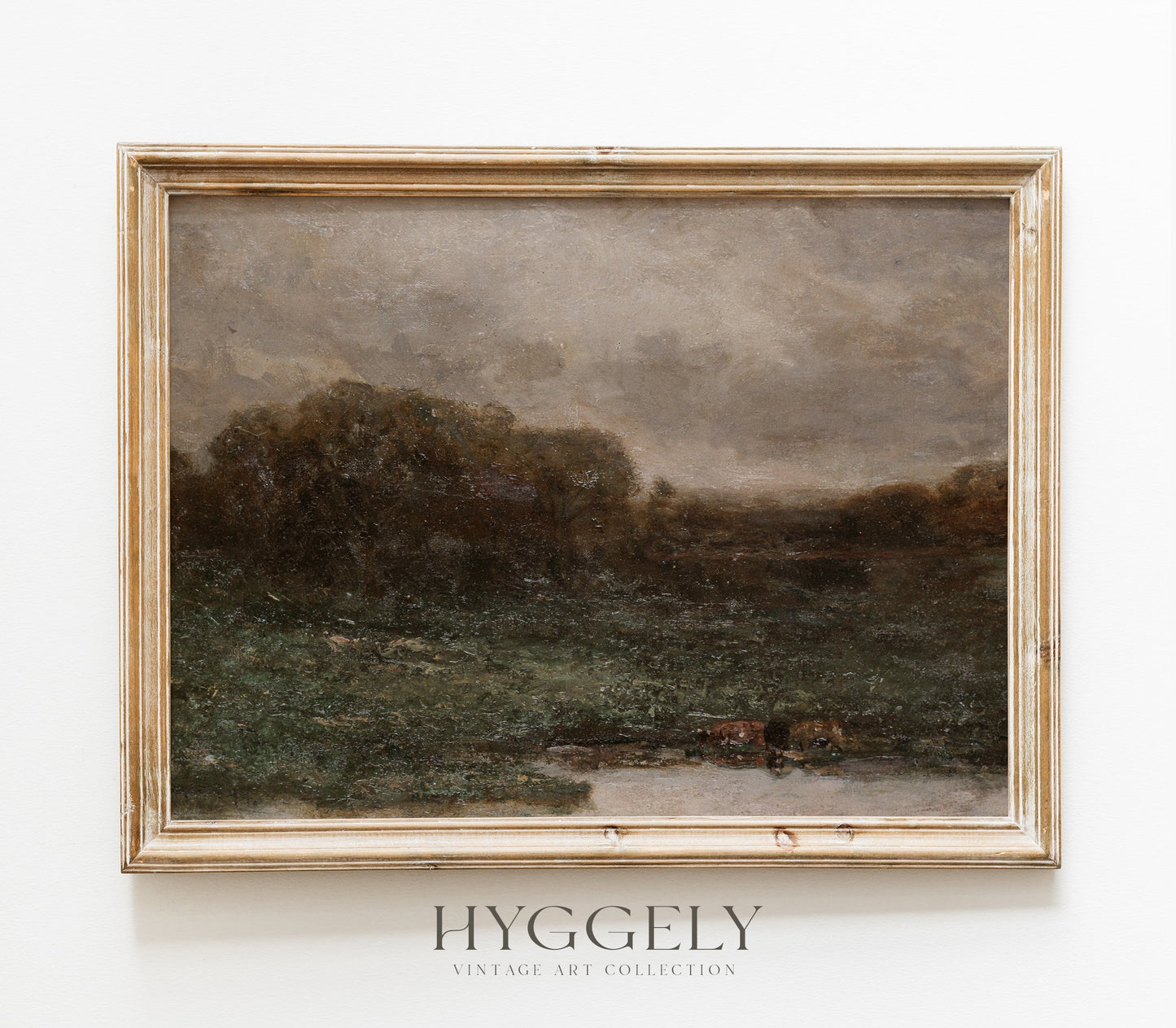 Impression d'art Paysage de champ vintage et mélancolique L0135
