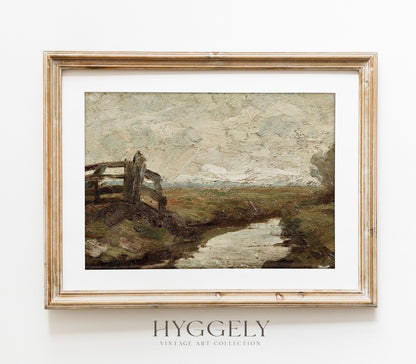 Impression d'art Paysage de ferme vintage L0117