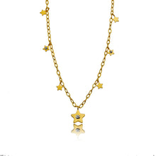 EVELYN Mini Stars & Zirconia Embeded Pendant Necklace