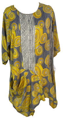 Robe tunique en pure soie à poches automatiques PRC6556 Avatar
