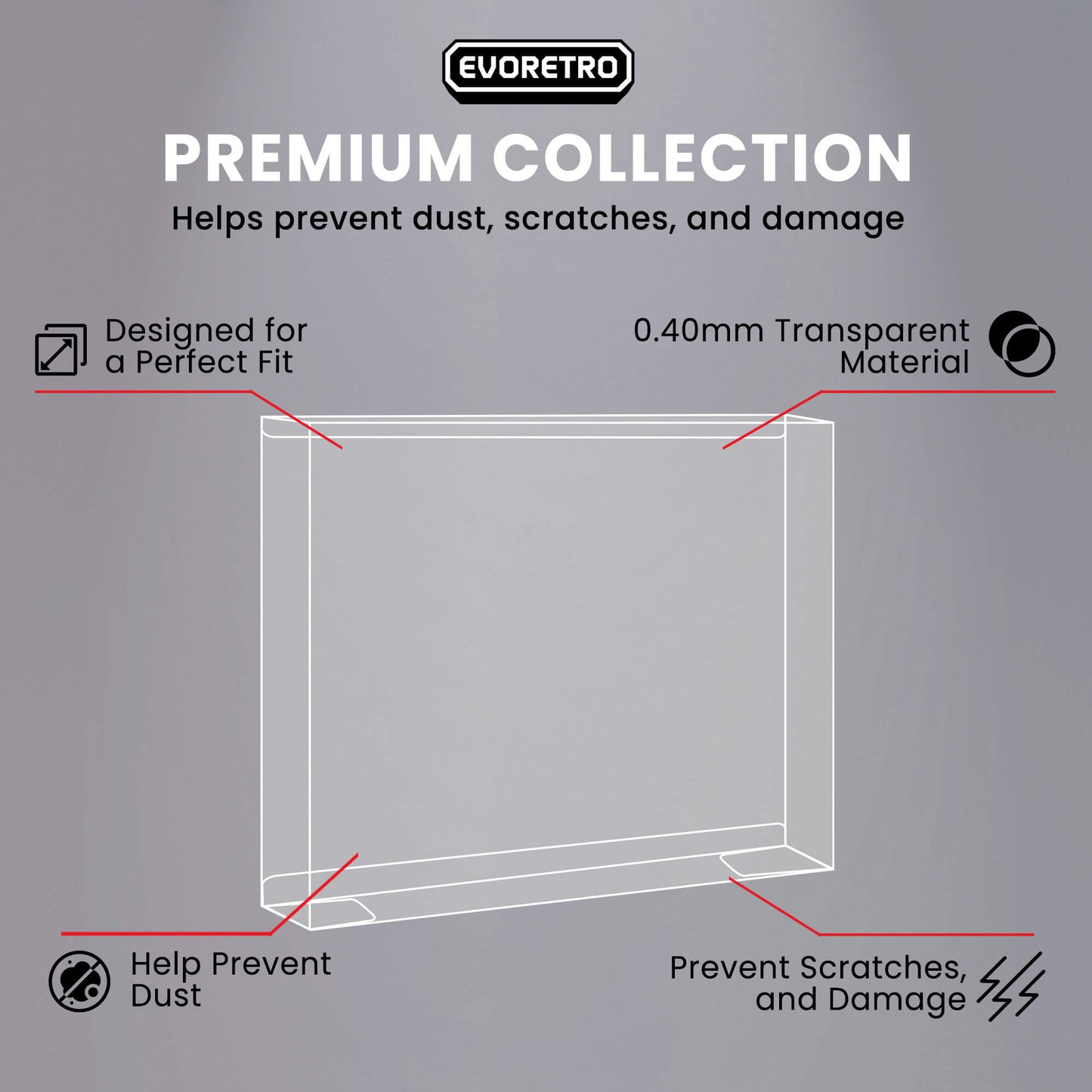 Boîte de Collection Pokémon EVORETRO Protector – Dracaufeu EX (Lot de 5)