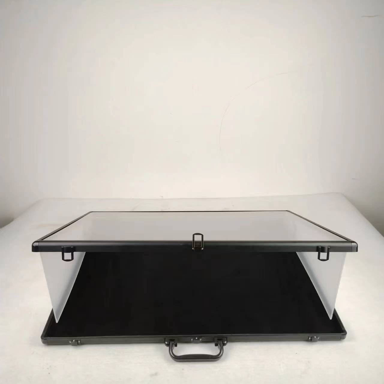 Vitrine EVORETRO verrouillable 36x24x1.65" noire – Rangement sécurisé et élégant pour objets de collection