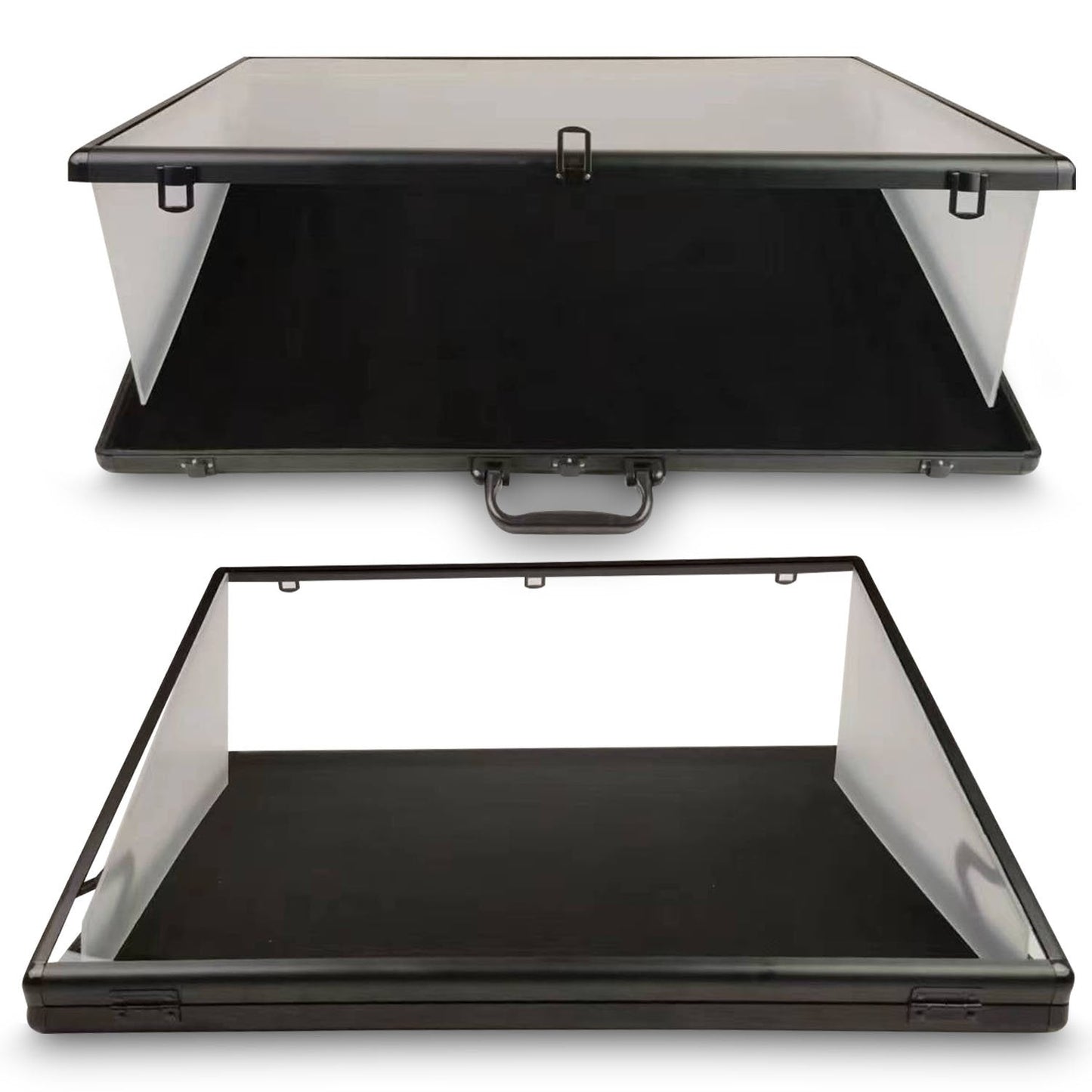 Vitrine EVORETRO verrouillable 36x24x1.65" noire – Rangement sécurisé et élégant pour objets de collection