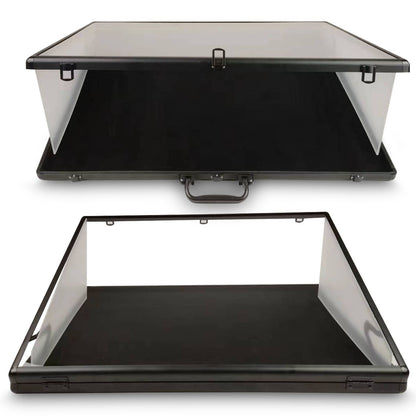 Vitrine EVORETRO verrouillable 36x24x1.65" noire – Rangement sécurisé et élégant pour objets de collection