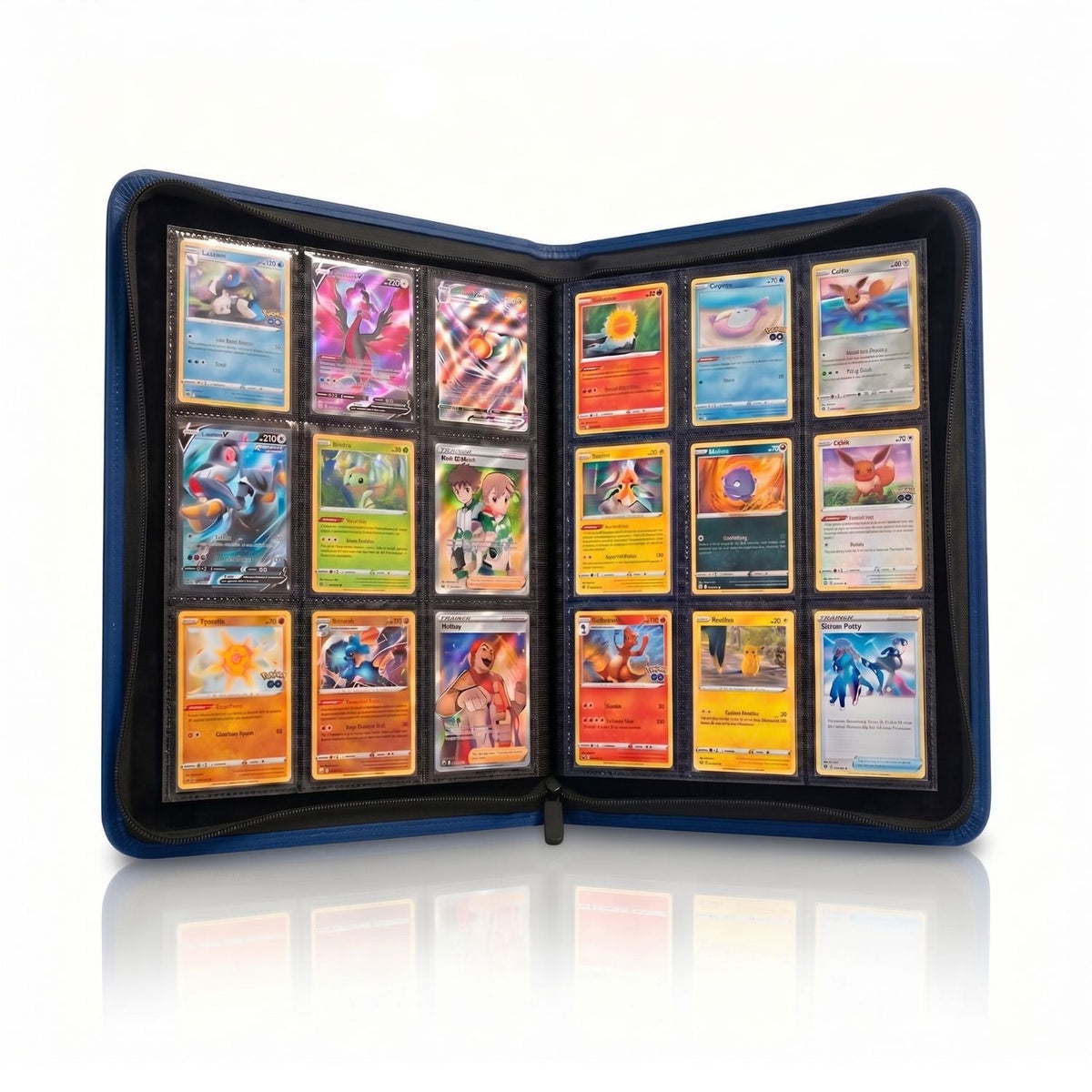 EVORETRO 9-Pocket Zip-Up Trading Card Zipper Binder for 360 cards