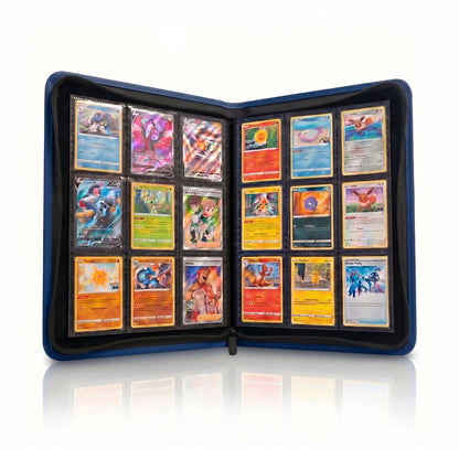 EVORETRO 9-Pocket Zip-Up Trading Card Zipper Binder for 360 cards
