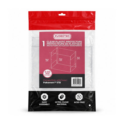 EVORETRO PET Protector for Pokémon Elite Trainer Boxes (ETB) – Pack of 5