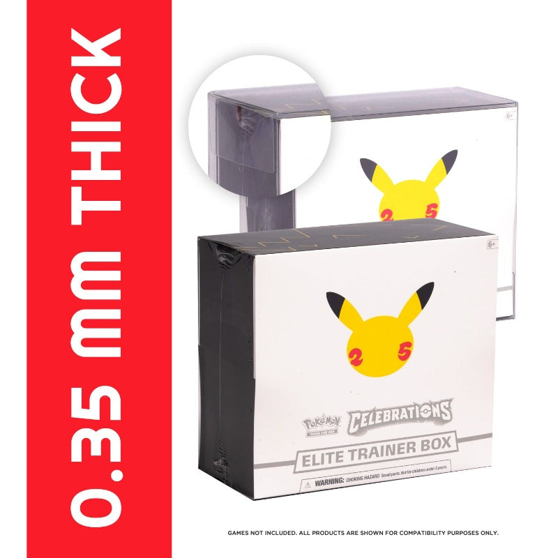 EVORETRO PET Protector for Pokémon Elite Trainer Boxes (ETB) – Pack of 5