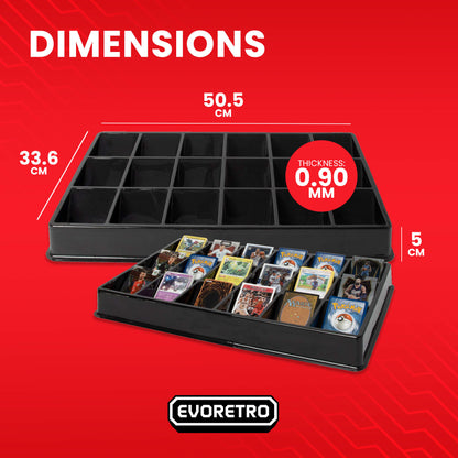 EVORETRO Trieur de cartes – 18 compartiments (Lot de 5)