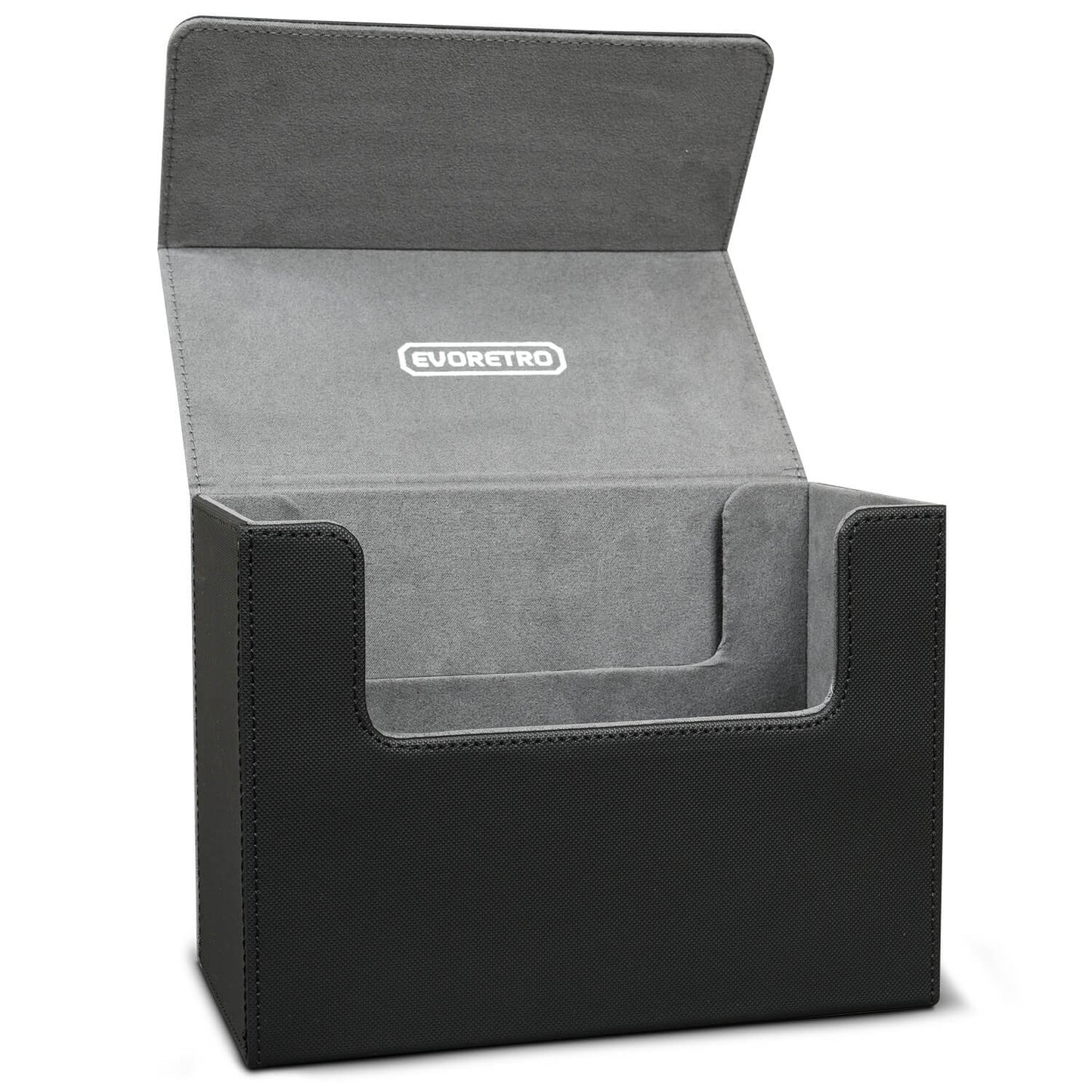 Range de cartes magnétique EVORETRO - Plus de 180 Toploaders ou plus de 500 cartes à collectionner | Noir/Gris