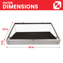 Présentoir vitrine en acrylique transparent EVORETRO pour salon professionnel