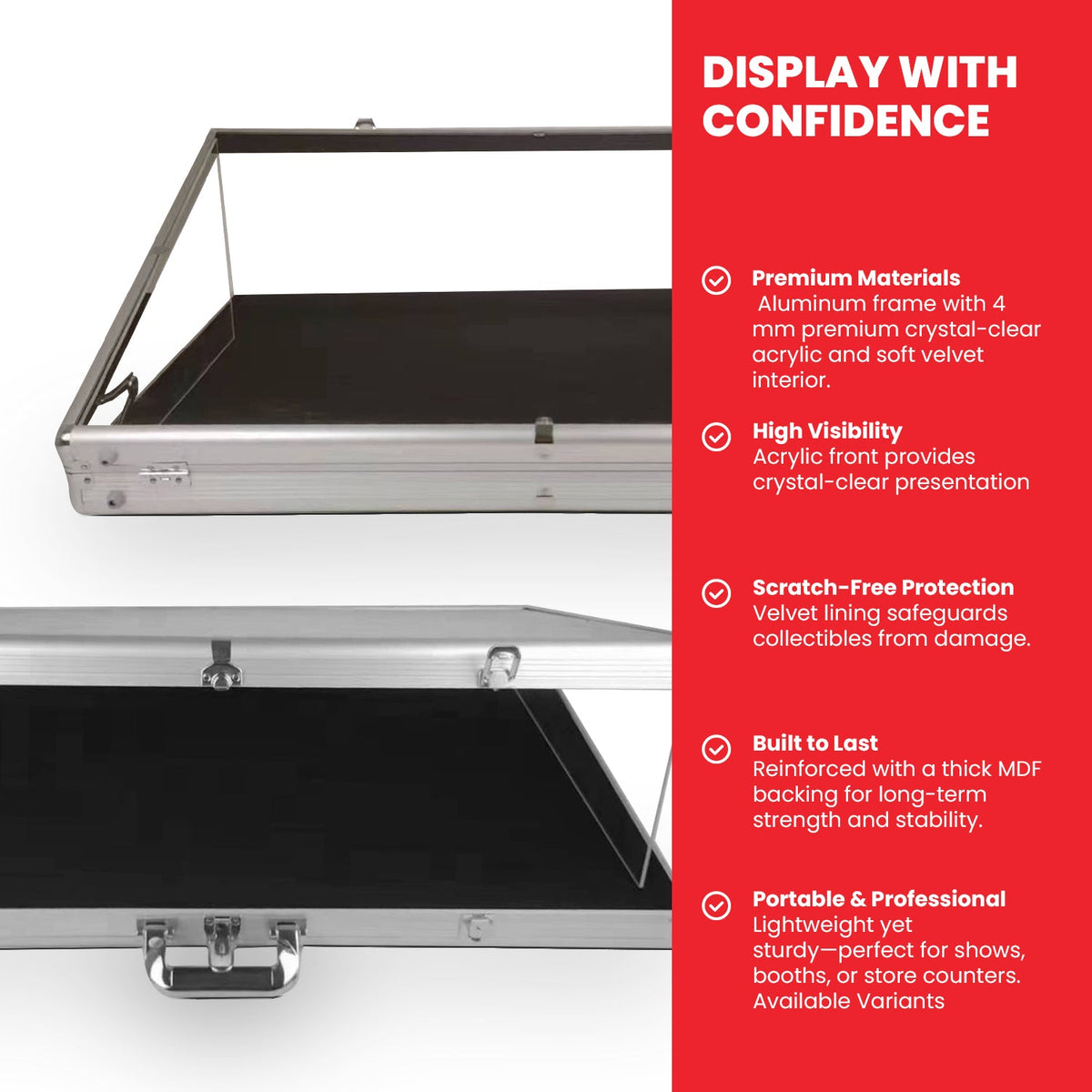 EVORETRO Acrylic Clear Top Display Vendor Trade Show showcase