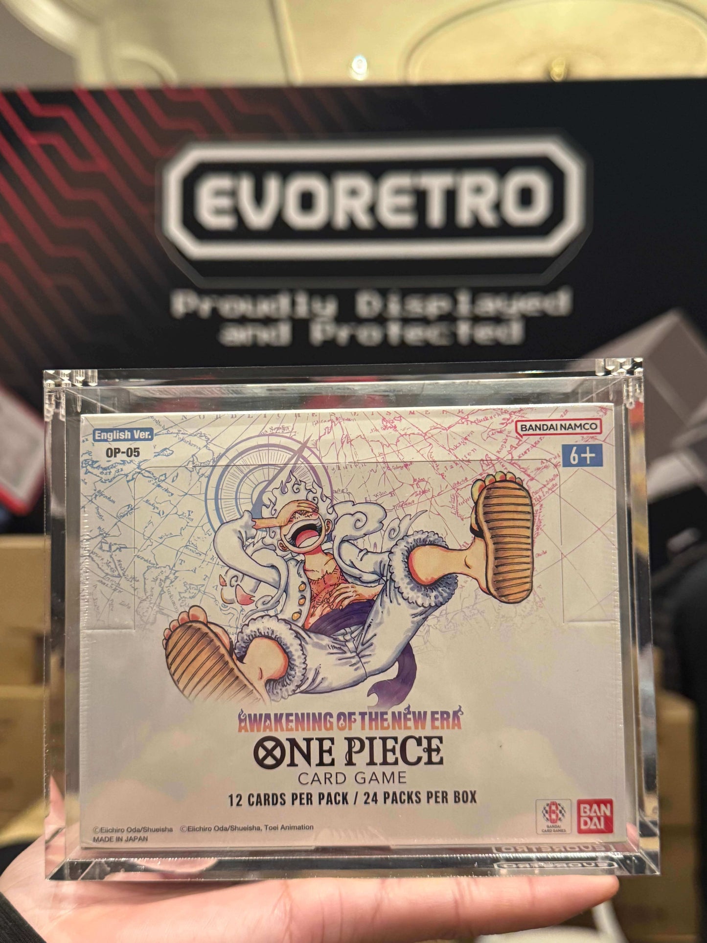 EVORETRO Boîtier en Acrylique pour Boîte de Boosters Bandai One Piece OPP 4-6 TCG Version Anglaise Lot de 1