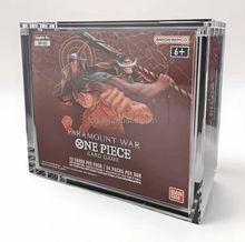 EVORETRO Vitrine en acrylique pour boîte de rappel Bandai One Piece TCG OP-02 (version anglaise) – Acrylique premium 5 mm – Paquet unique
