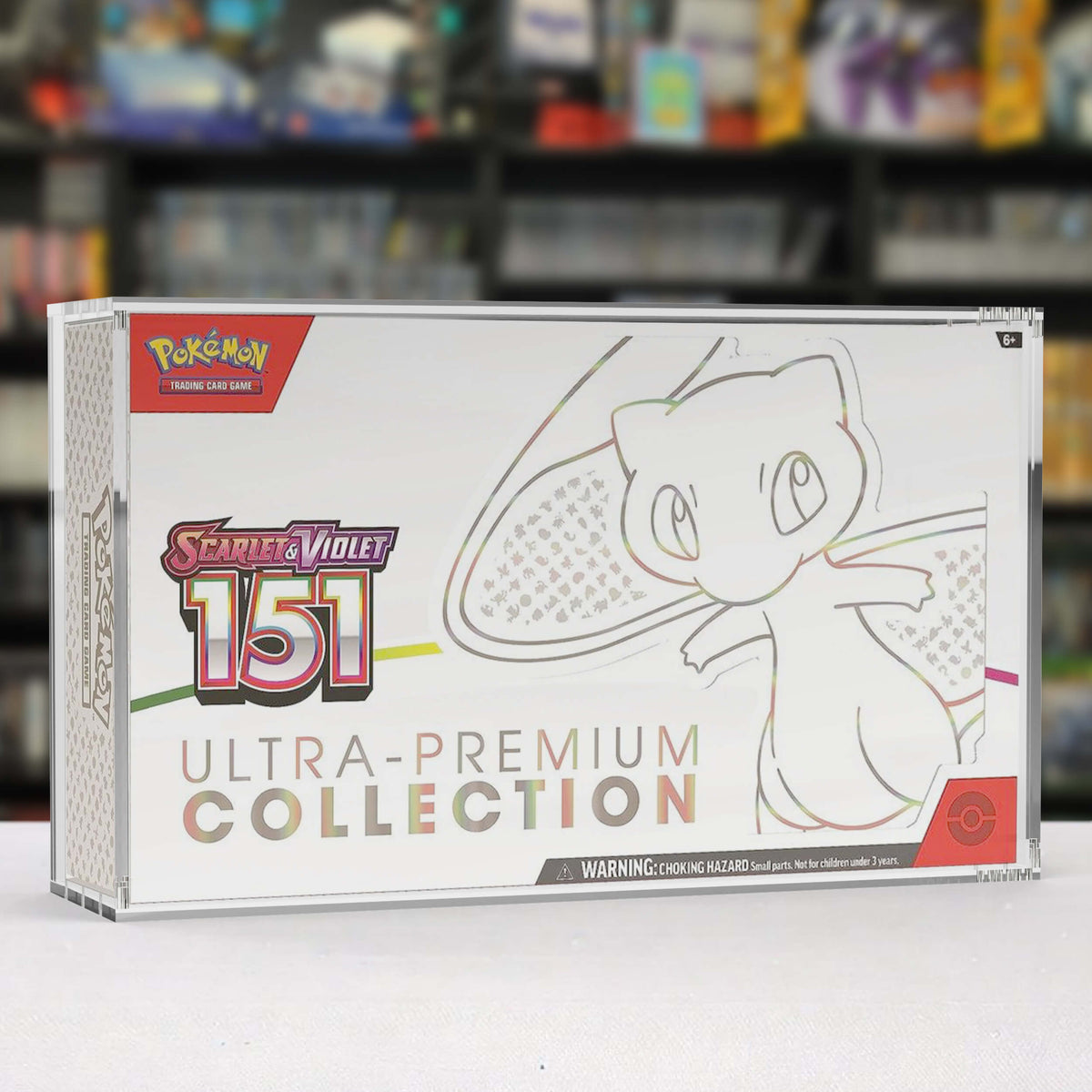 EVORETRO 5mm Acrylic UPC Display Case – Pokémon 151, Mega Charizard EX & 30th Anniversary UPC (1 Pack)