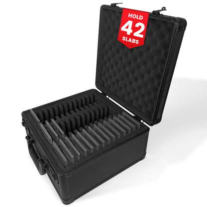 EVORETRO 3 Rangées avec Emplacements Individuels Adaptées pour 42 Cartes Gradées - Noir