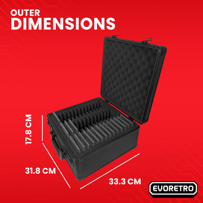 EVORETRO 3 Rangées avec Emplacements Individuels Adaptées pour 42 Cartes Gradées - Noir