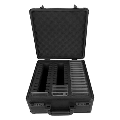 EVORETRO 3 Rangées avec Emplacements Individuels Adaptées pour 42 Cartes Gradées - Noir