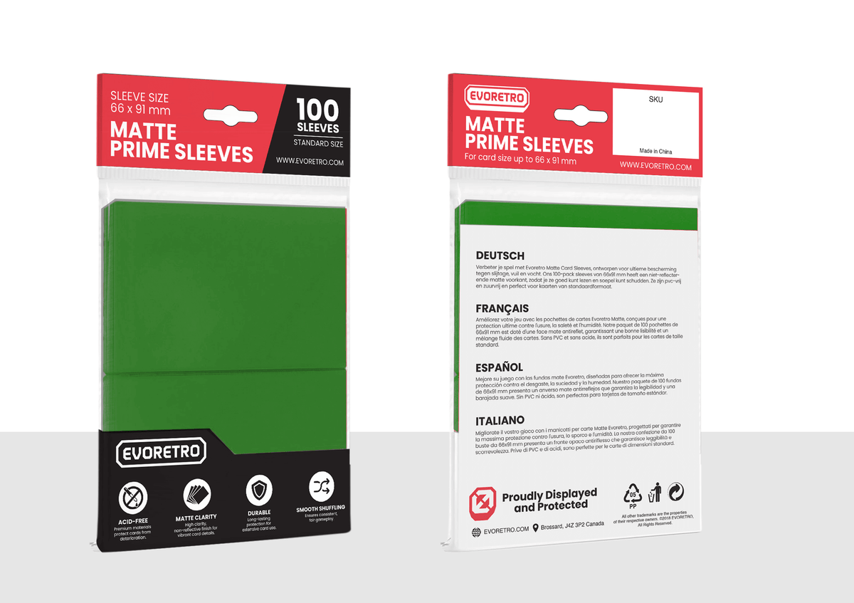 EVORETRO Matte Card Sleeves Standard Size Glare-Free