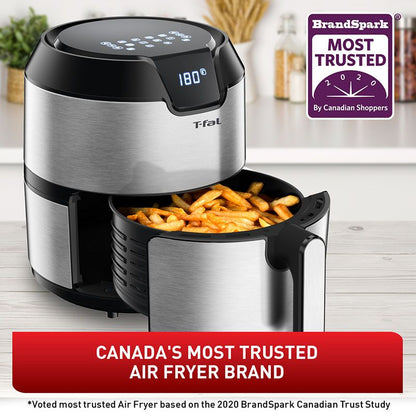 T-FAL 4.2L Digital Stainless Steel Prestige Air Fryer - Blemished package with full warranty - EY403D50