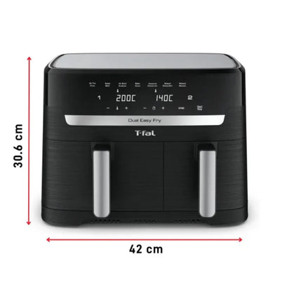 T-FAL EY901850 Dual Easy Fry Air fryer & Grill - Blemished package with full warranty