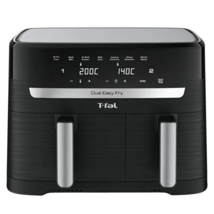 T-FAL EY901850 Dual Easy Fry Air fryer & Grill - Blemished package with full warranty