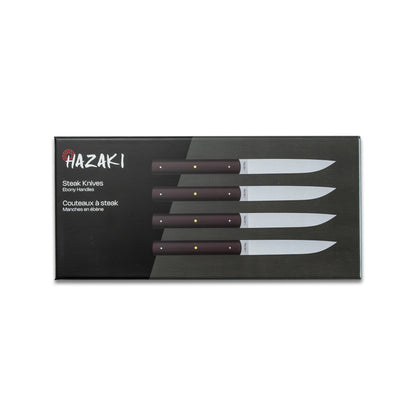 Kit de 4 couteaux à steak Hazaki - Bois de violette