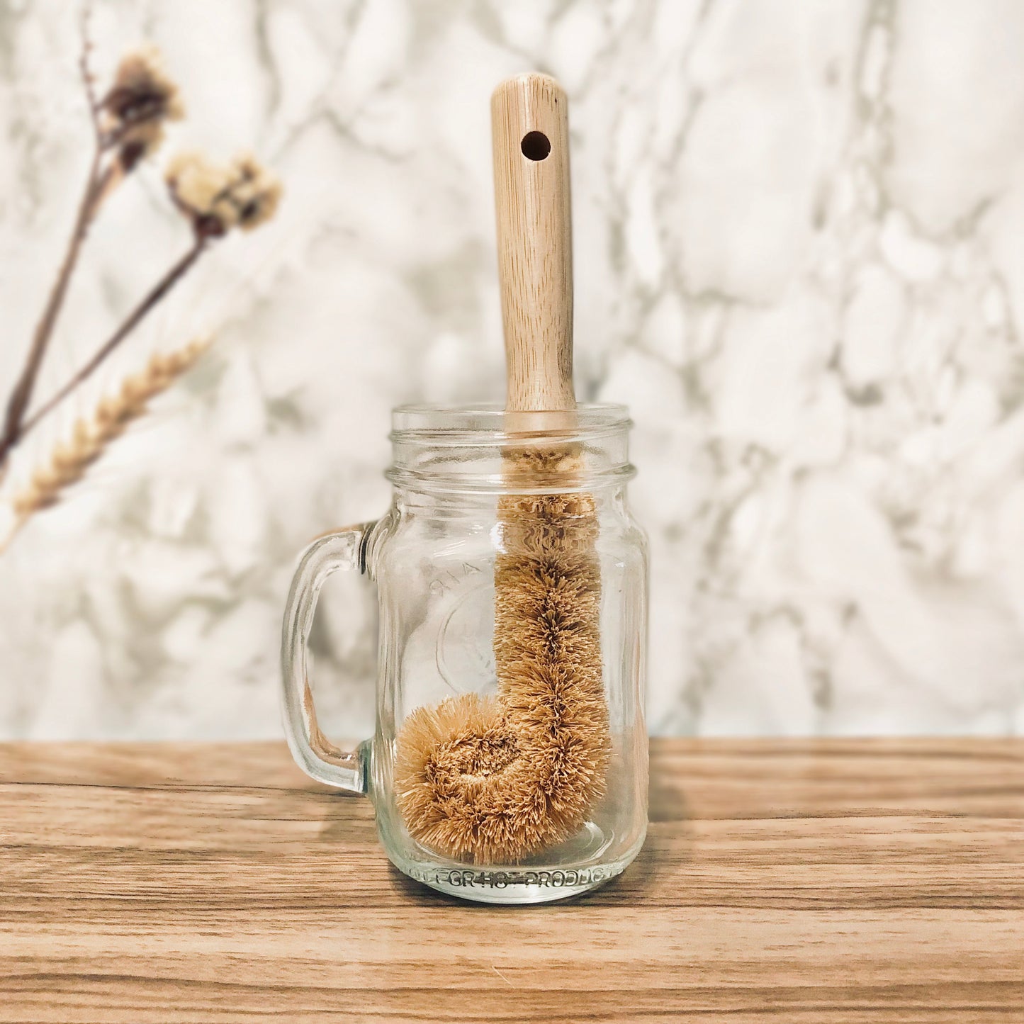 Brosse-bouteille en fibre de coco naturelle
