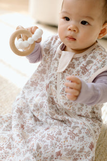 Baby Muslin Sleep Bag 0.5 TOG in Tanboocel® Bamboo Viscose - Hedgehog Forest