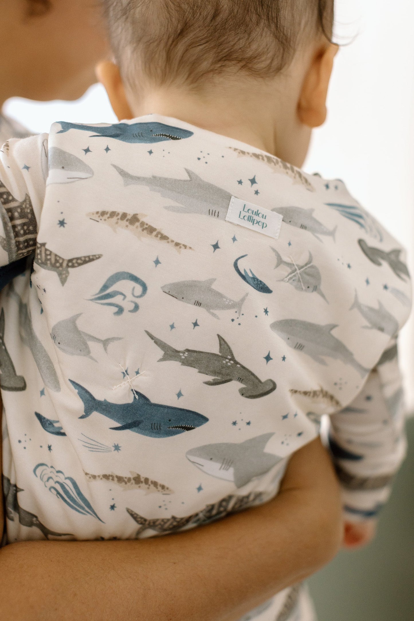 Baby Sleep Bag TENCEL™ 1.0 TOG - Smiley Sharks