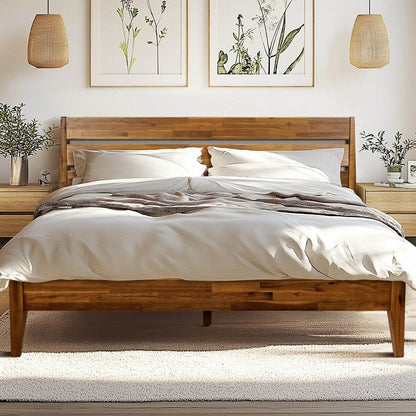 Cadre de lit plateforme en bois de luxe Emery