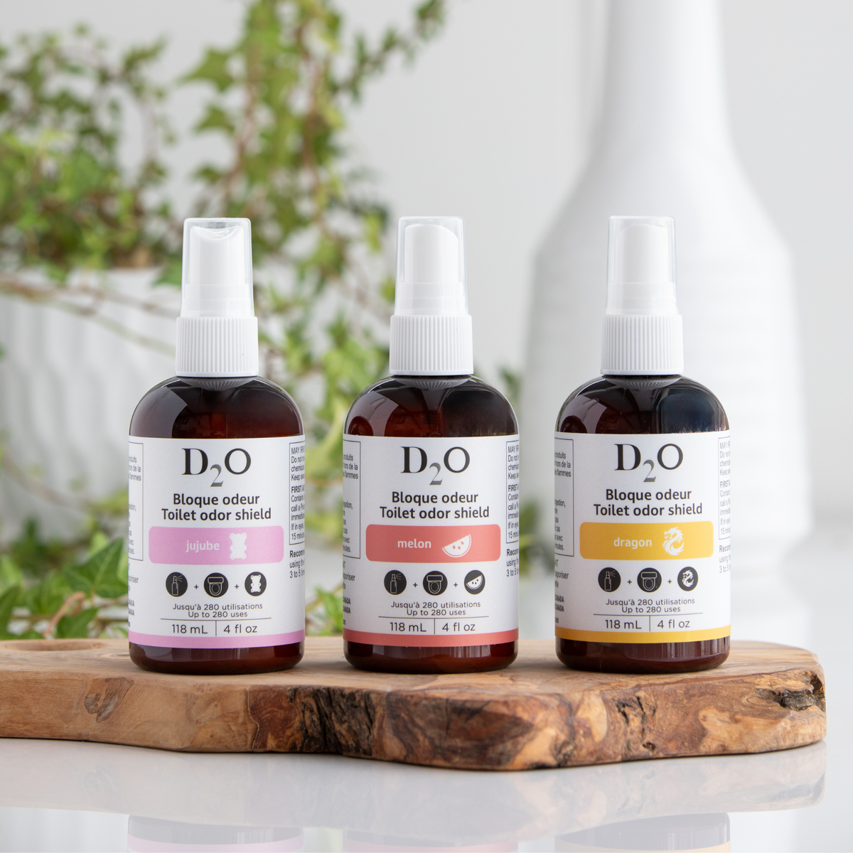 Ensemble de 6 Bloque-Odeurs Melon, Jujube et Dragon – Formats 118ml & 30ml