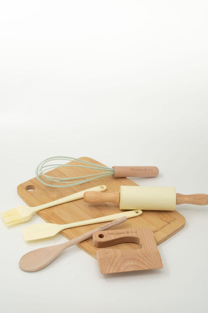 Mini chef set 7-en-1 : kit de cuisine pour enfants de 2 à 10 ans