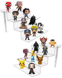 EVORETRO 4-Step Acrylic Display Stand for Action Figures | Riser RS6 Inch (Pack of 2)