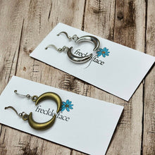 3D Crescent Moon Earrings