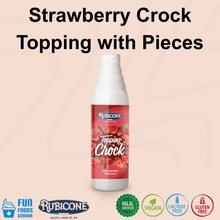 Strawberry Topping with Pieces - 1 KG Squeeze Bottle - Strawberry Crock Topping - Rubicone Canada - Ships Free Within Canada on Orders Above CAD $199