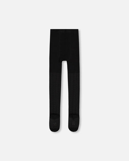 Collant Bébé Côtelé Noir
