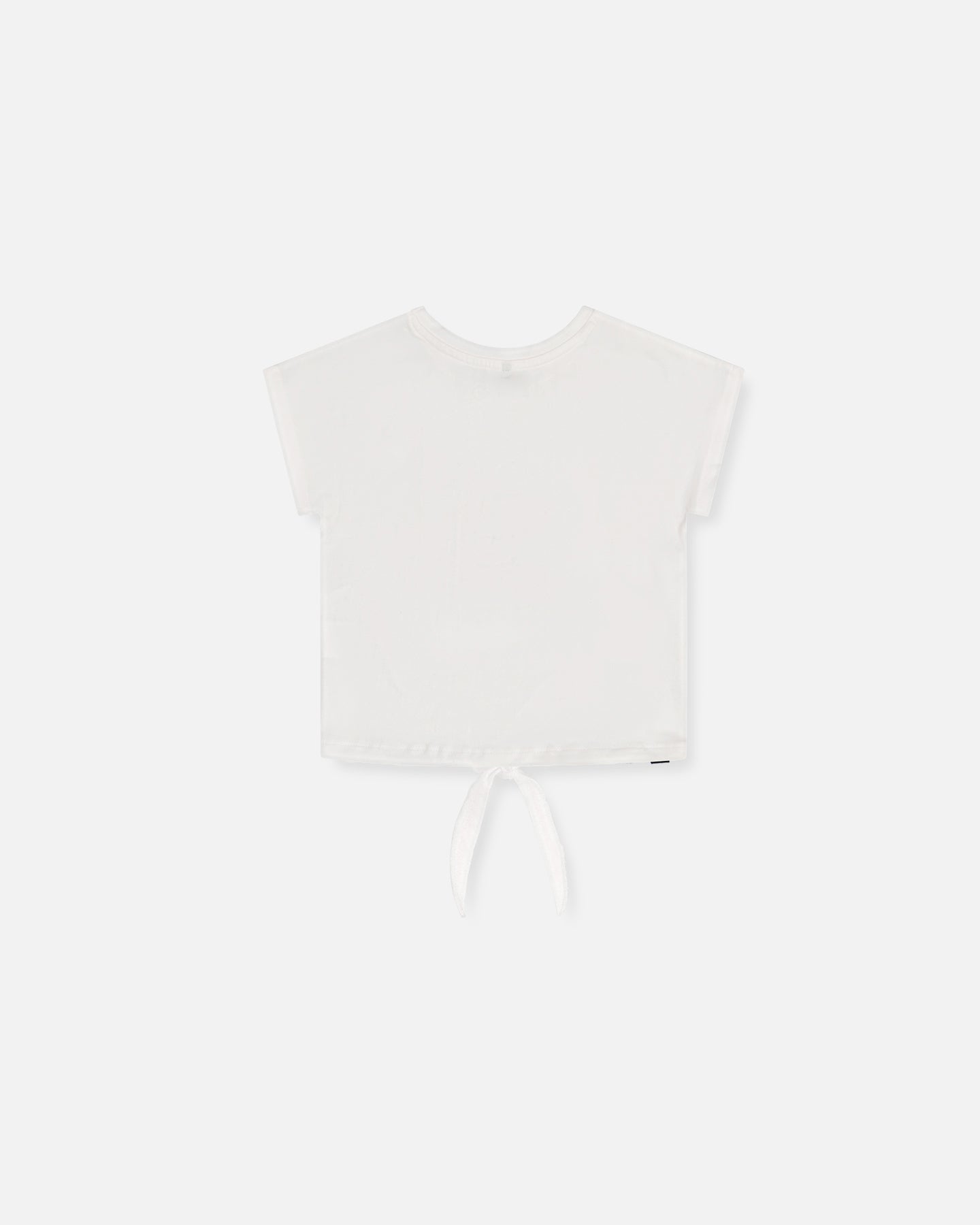 T-shirt en coton biologique avec nœud blanc