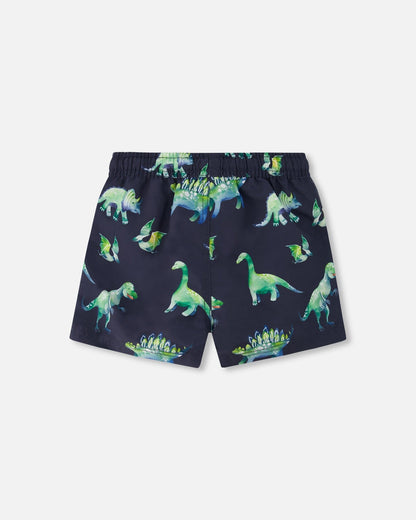 Boardshort Homme Imprimé Dinosaures Gris