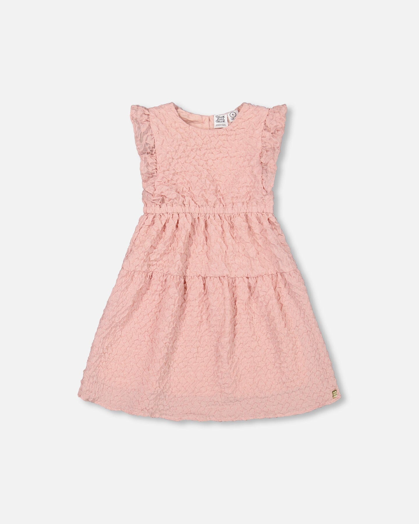 Textured Poplin Dress Silver Pink
