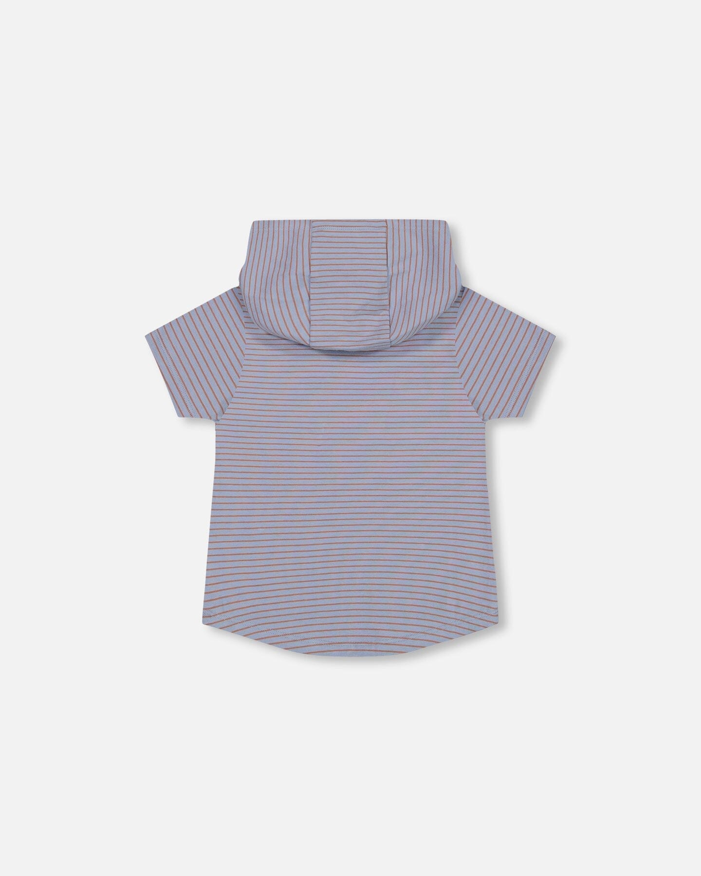 T-shirt à capuche avec imprimé crocodile rayures bleues et rouille