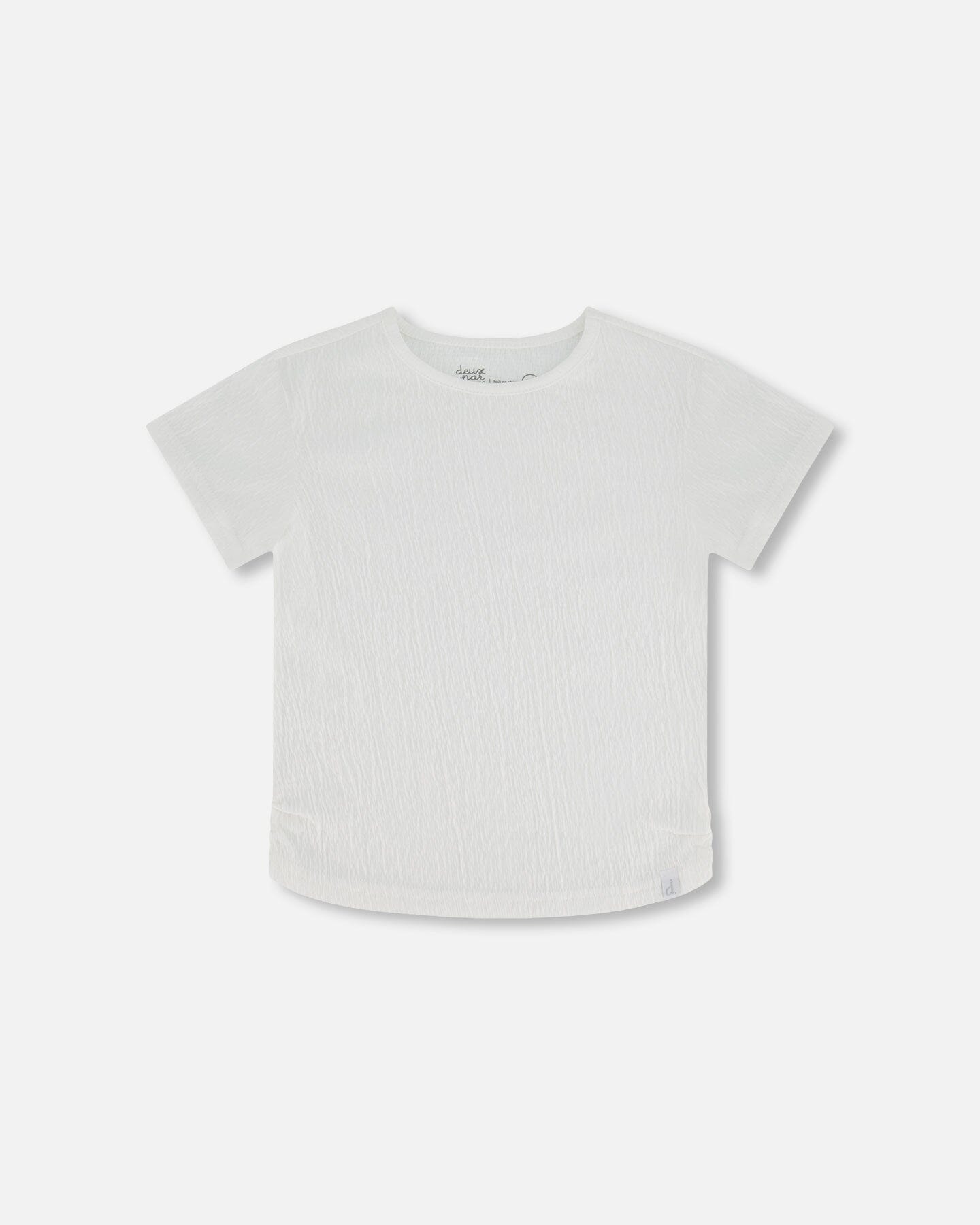 Haut en jersey froissé blanc cassé