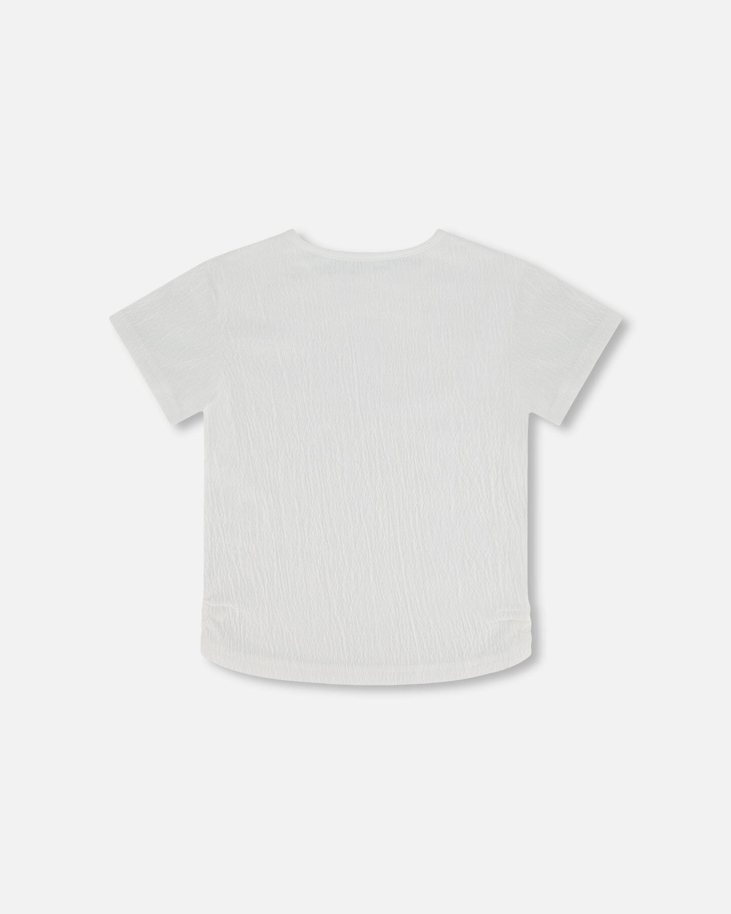 Haut en jersey froissé blanc cassé