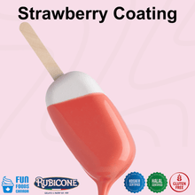 Enrobage pour cornet à la fraise - Seau de 1,5 kg - Rubicone Canada - Livraison gratuite au Canada pour les commandes de plus de 199 CAD
