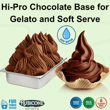 "TOP DEAL" High Protein Chocolate Soft Serve & Gelato Mix - HI-PRO Chocolate - Case of 8 x 1.55 KG bags - Fit Gelato - Rubicone Canada - Ships Free Within Canada on Orders Above CAD $199