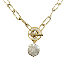 Collier avec fermoir en perles Keshi